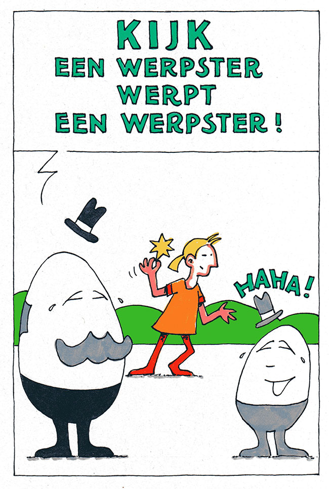 een werpster...