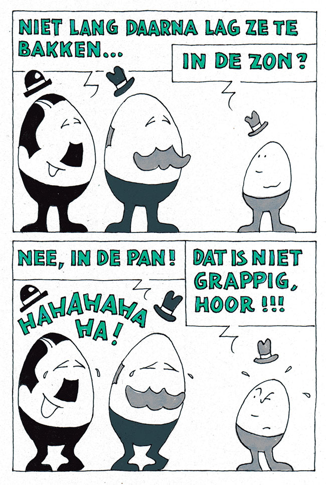 ze lag te bakken...