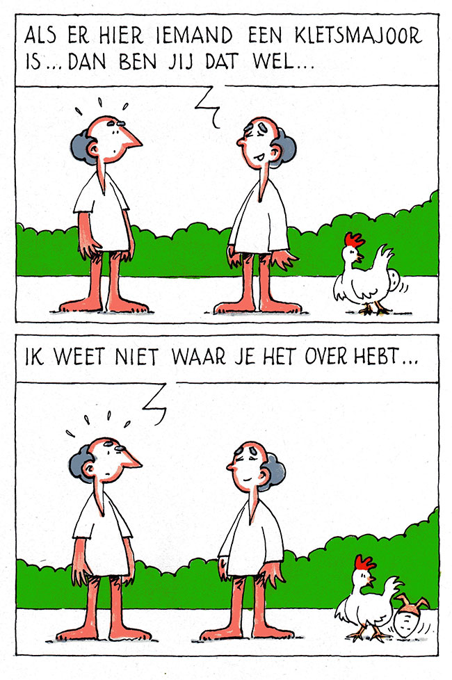 een kletsmajoor...