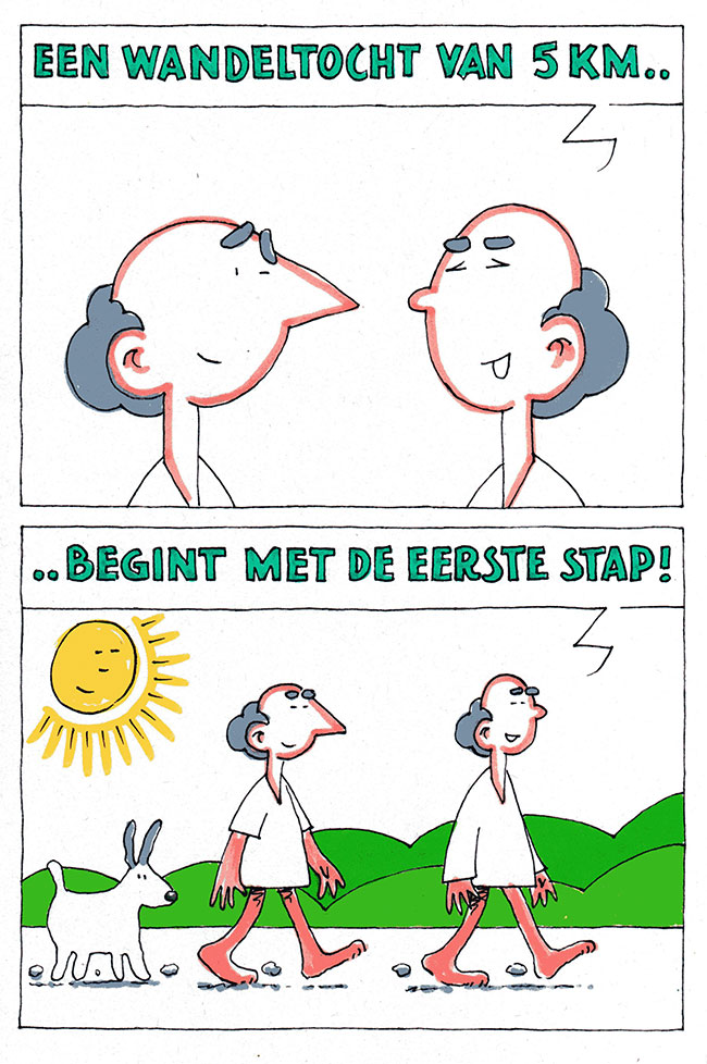 de eerste stap...