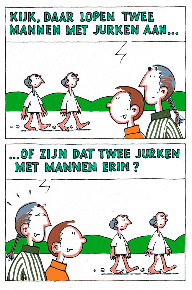 mannen met jurken...