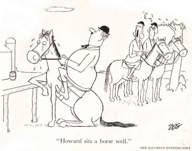 howard doet het goed met paarden...