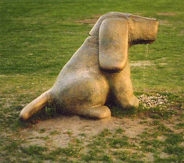 een kwijlende hond...