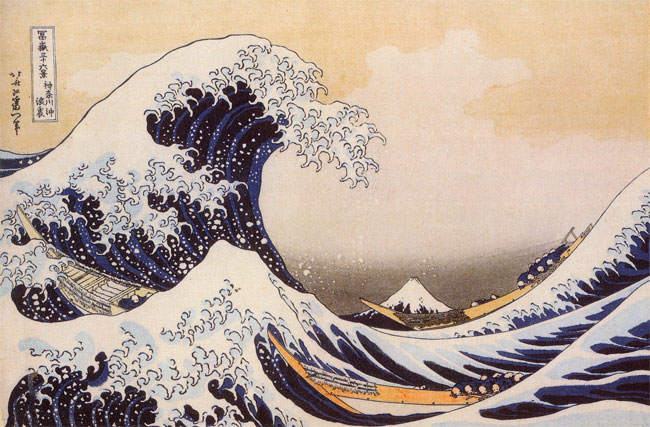 de golf van hokusai...