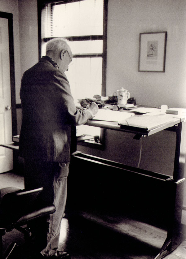saul bellow schrijft staand...