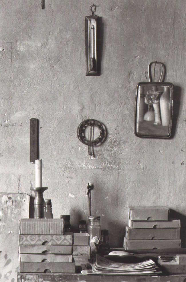 muur in het atelier...