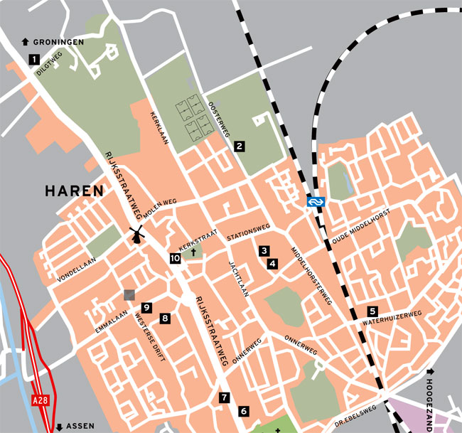 locaties van de struikelstenen...