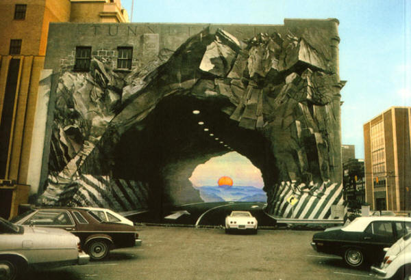 de suggestie van een tunnel...