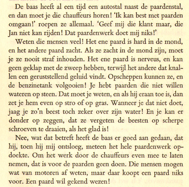 de paarden...