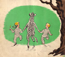 de achterkant van jan de zebra...