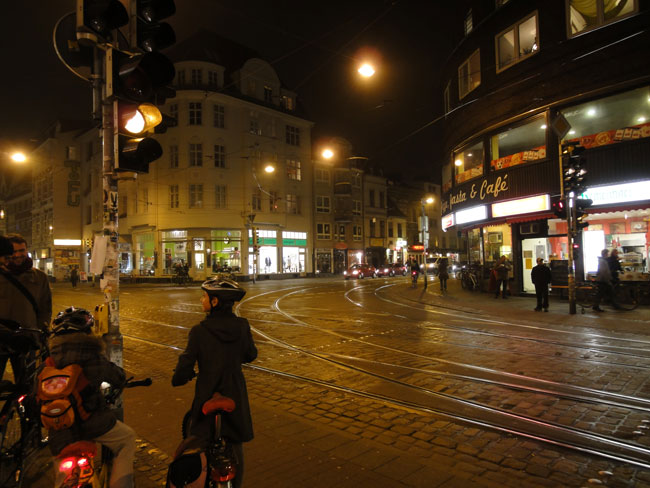 kruispunt in het viertel