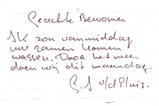 een kwart van een schoolschriftblaadje...
