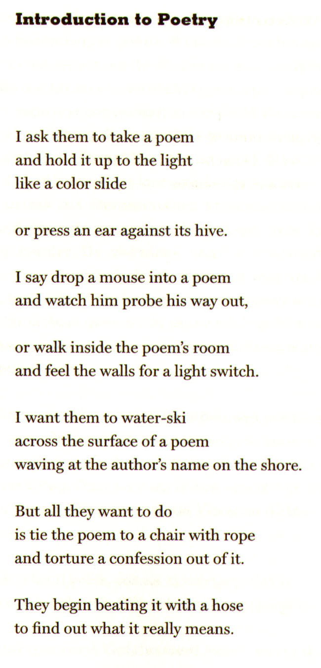 introduction to poetry...