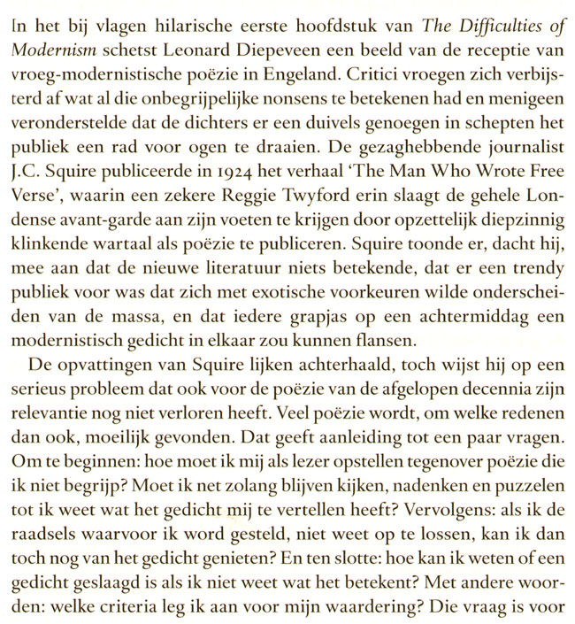 hoe moet ik mij als lezer opstellen tegenover pozie die ik niet begrijp?