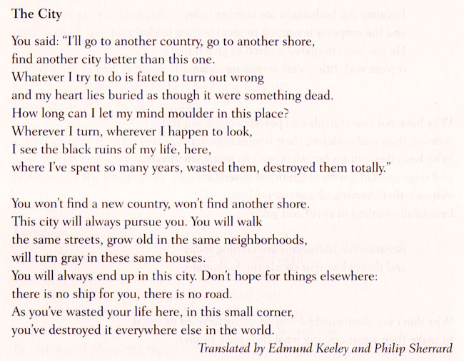 cavafy...