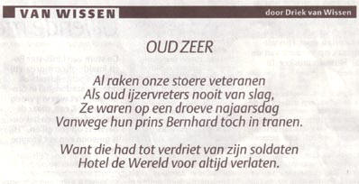 driek van wissen in het dagblad van het noorden dd 4 december 2004