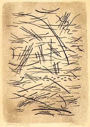zwevende lijnen, 1953, steendruk