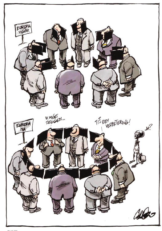 cartoon uit "bondgenoten" van fnv...