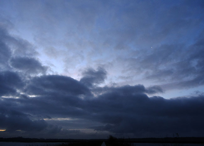 donkere decemberlucht