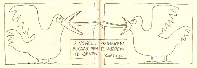 tongzoenende vogels...