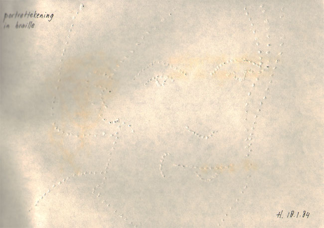 tekening gemaakt met speldeprikken