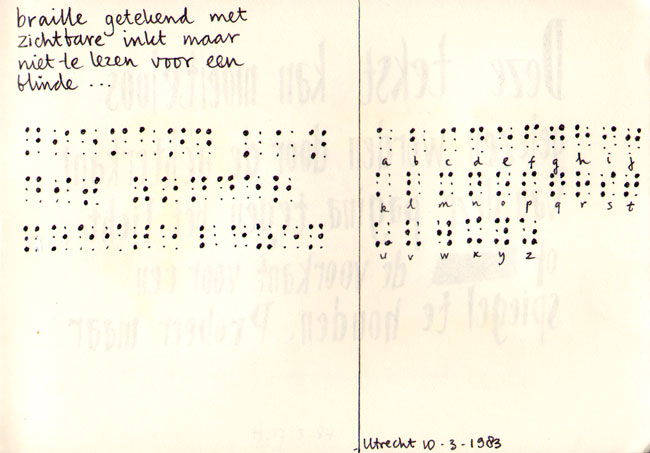 braille, maar functieloos