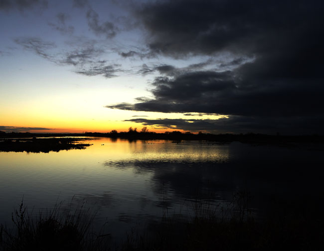 donkere zonsondergang, november 2012