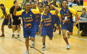 een handbalteam