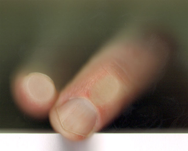 vinger over de rand...
