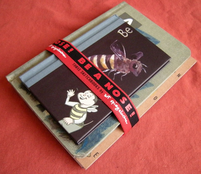 drie schetsboeken...