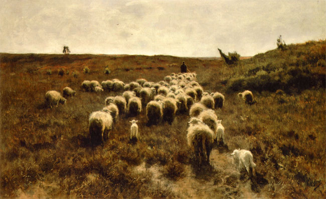 terugkeer van de kudde, 1887