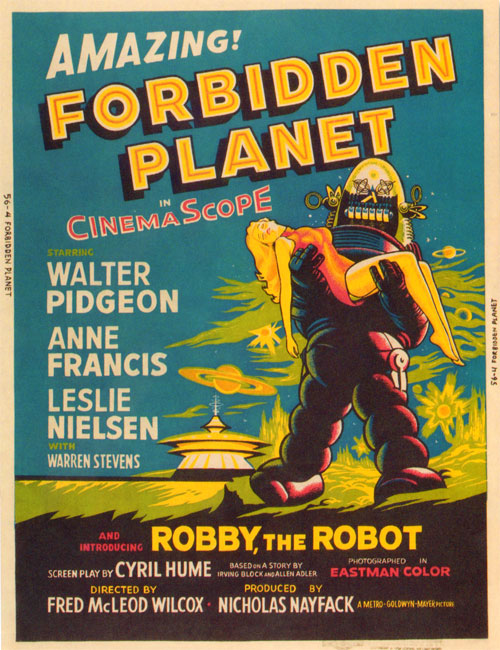 forbidden planet, met robby de robot...