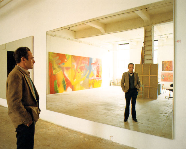 spiegel in atelier...