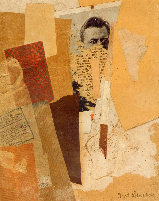 collage met portret van schwitters