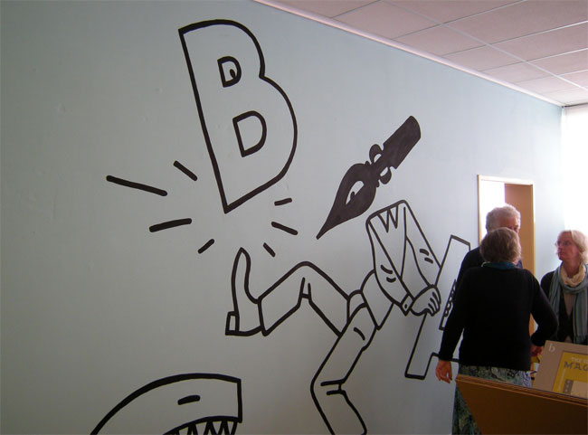 en een muurtekening