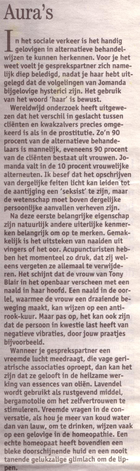 een oude column uit de volkskrant