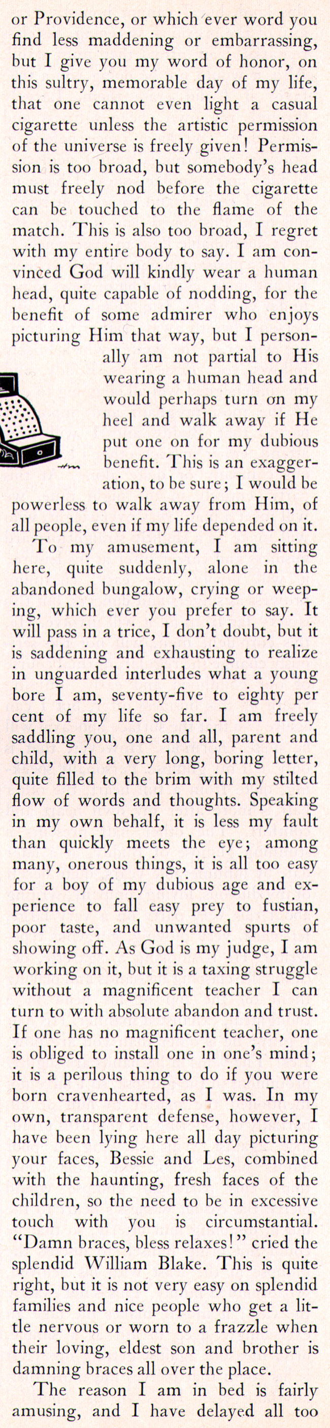 a very long, boring letter, quite filled to the brim with my stilted flow of words and thoughts...