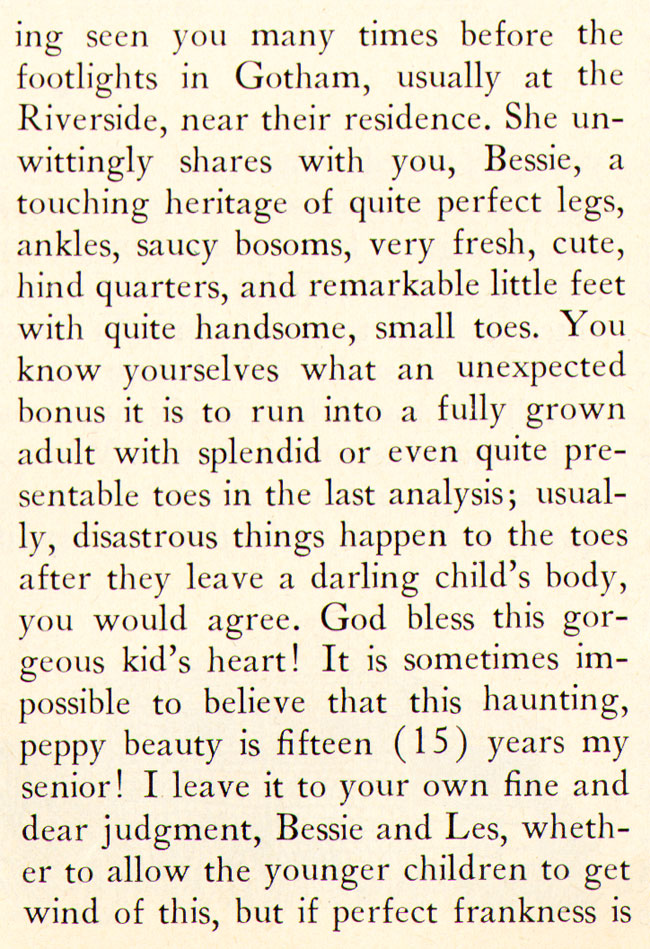 splendid or even quite presentable toes...