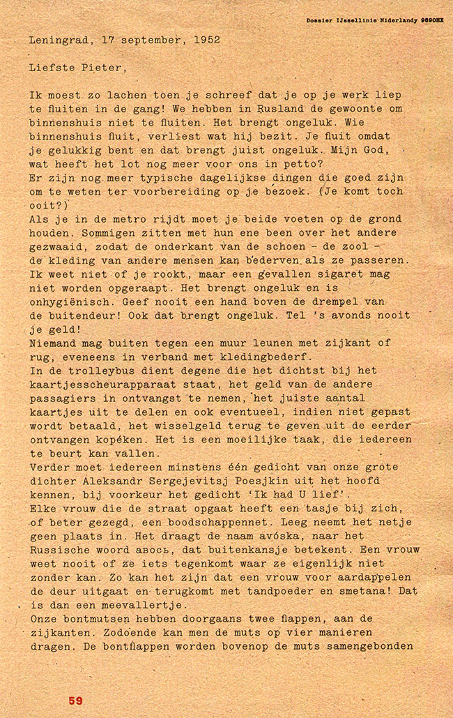 brief van klazina aan pieter