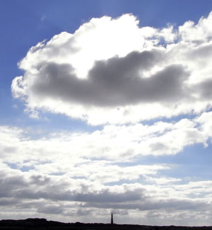 wolk voor de zon...