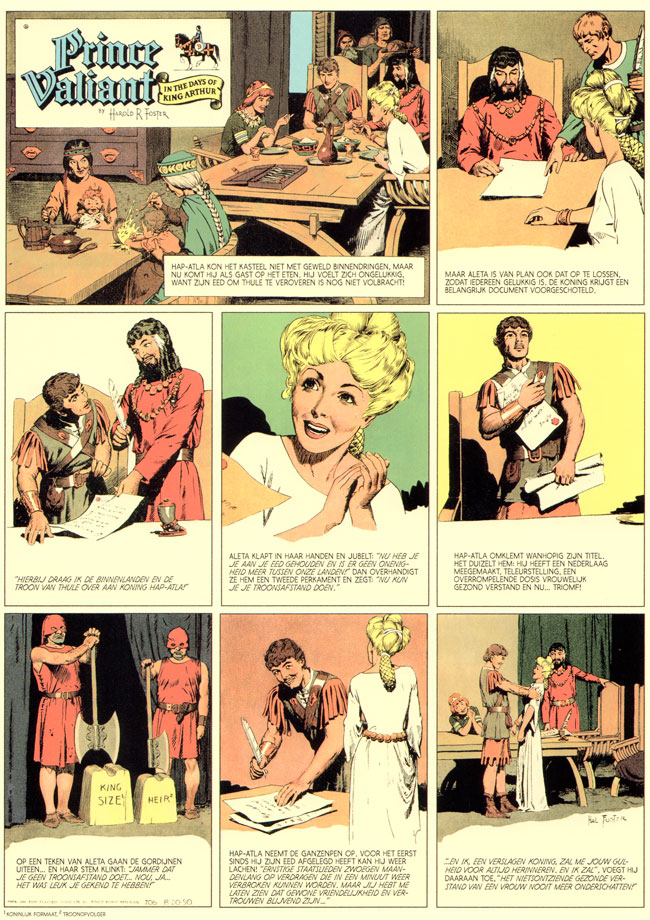 de vrouw van valiant in een glansrol...