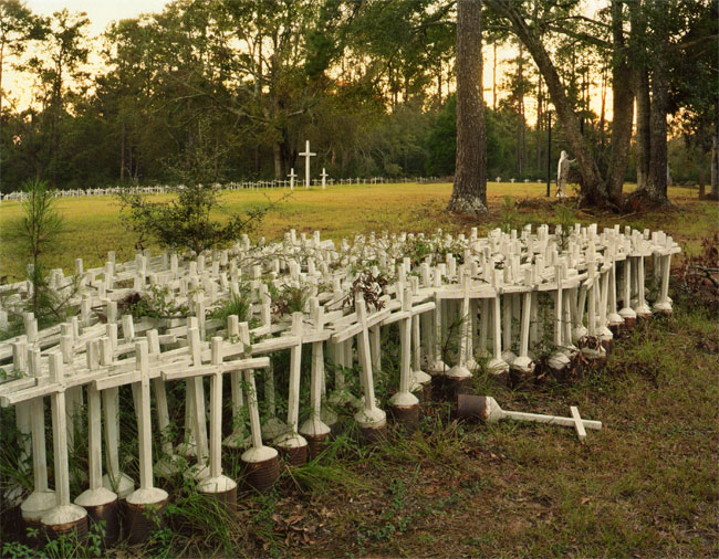 ongebruikte grafkruisen, east louisiana state hospital, jackson, louisiana...