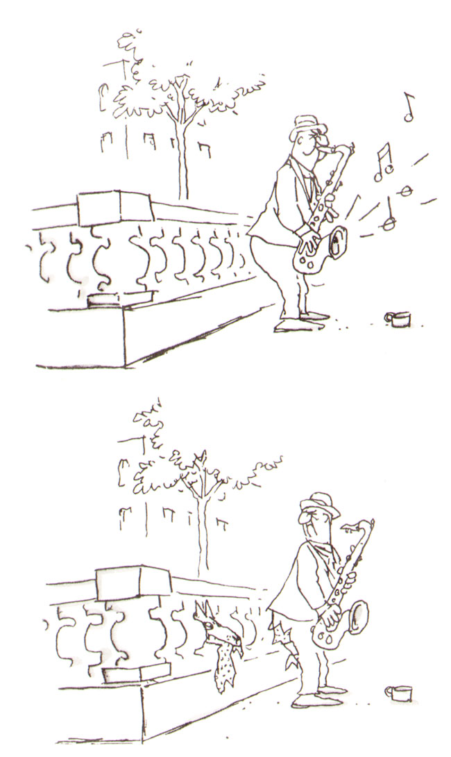 de saxofonist...