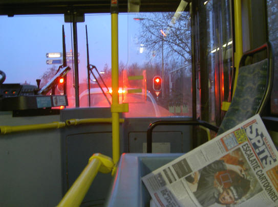 de bus terug...