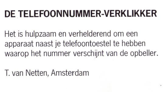 de telefoonnummerverklikker...