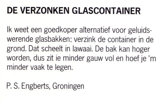 de verzonken glasbak...