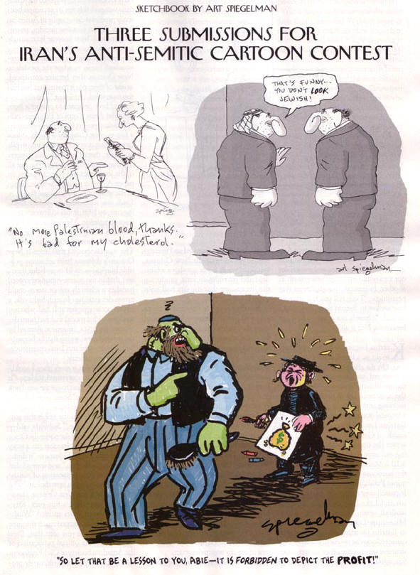 drie spiegelmancartoons...