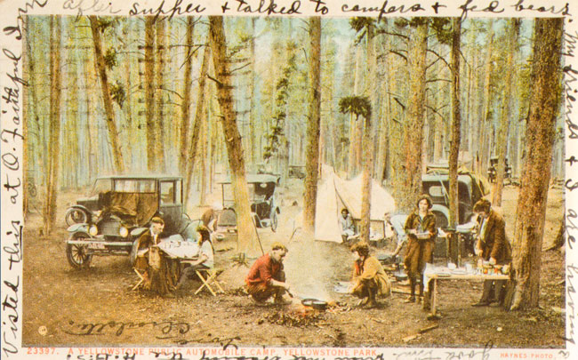 yellowstone park, poststempel 1924
