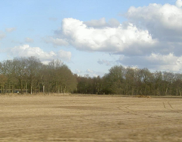 drents landschap met hollandse wolkenlucht...