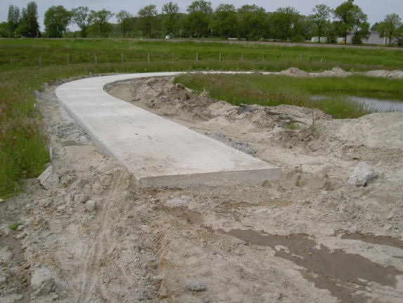 het begin van het fietspad...